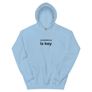 GUGOGGI "Consistency is Key" Motivational Hoodie
