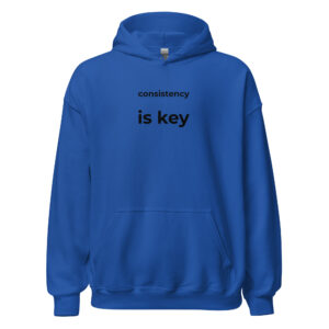 GUGOGGI "Consistency is Key" Motivational Hoodie
